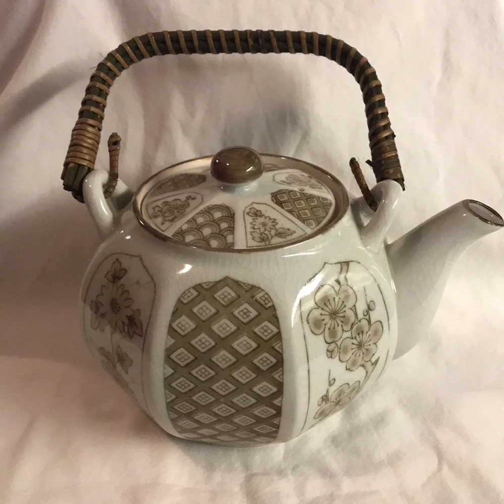 Vintage Ceramic Otagiri (OMC) Japan Brown Blossoms Tea Set